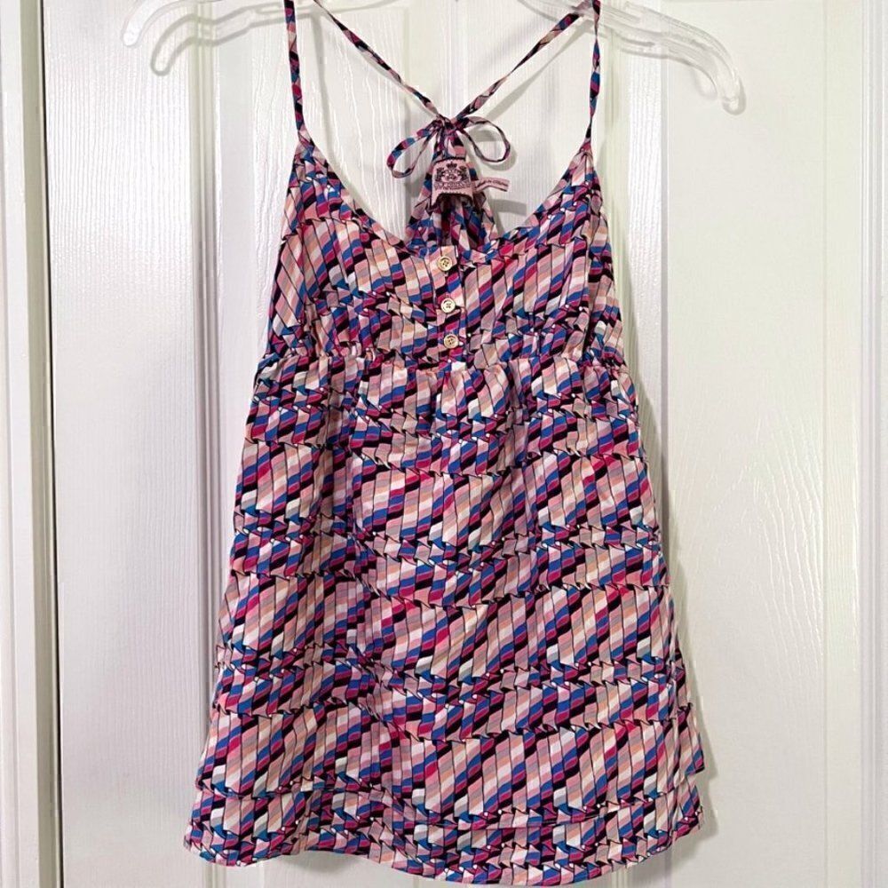 Juicy Couture Strappy Silk Tiered Top  Size 0